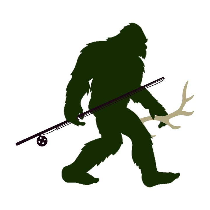 Outdoorsy Bigfoot Vinyl Sticker for wholesale by Handmade By Myles