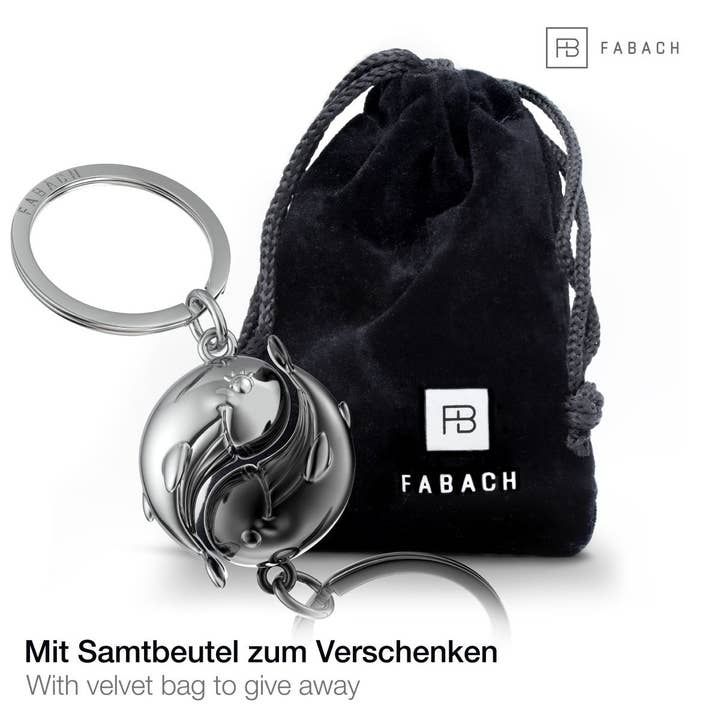 FABACH – Die Schlüsselanhänger-Schmiede - Vente Porte-clés – unisexe - Porte-clés baleine « Moby » - Cadeau romantique pour partenaire - Deux porte-clés pour couples, copines et sœurs4