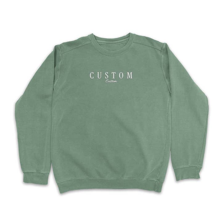 Island View Outfitters - Wholesale Sweatshirt - Unisex - *CUSTOM* Embroidered Wave Wash Crewneck3
