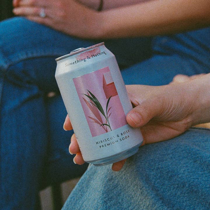 Something & Nothing - Wholesale Soda/Carbonated Drink - Hibiscus & Rose Premium Soda (Case of 12)3