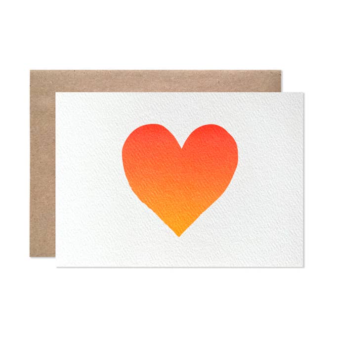 Ensemble de 8 cœurs néon dégradés pour la vente par Hartland Cards