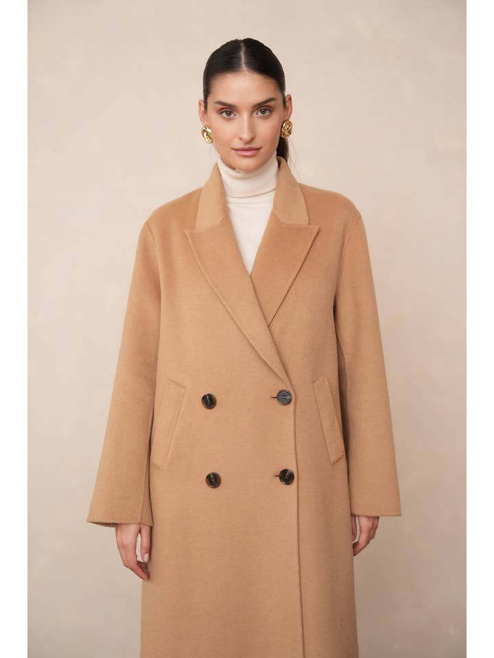Attentif Paris - Wholesale Coat - Women's - Extra-long oversized hand-sewn wool blend coat26
