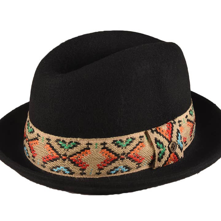 Chapeau en feutre The New Shine - POUR ENFANTS - NOIR pour la vente par Fallen Broken Street