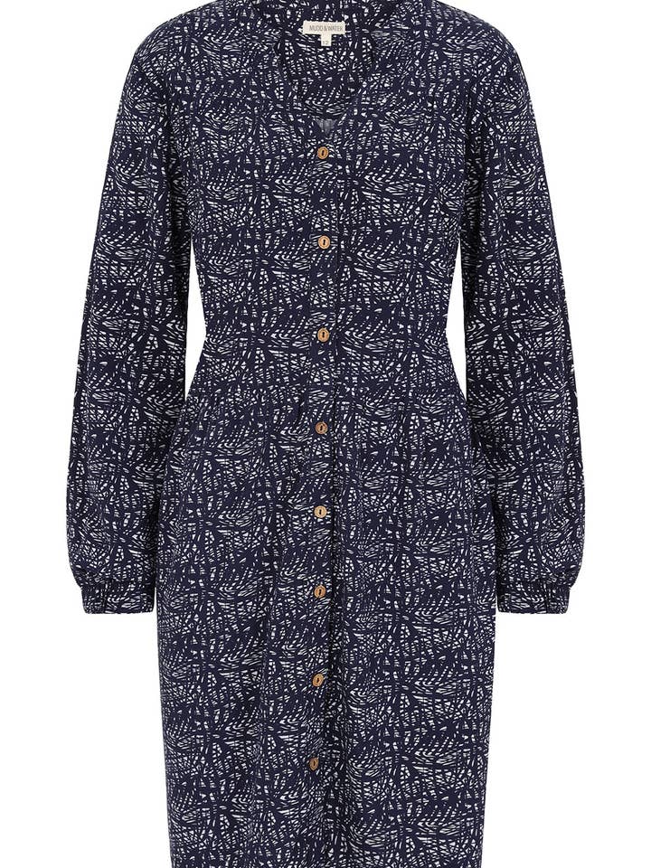 Cellini Tunika - Abstrakter Druck Navy - Lenzing EcoVero für den Großhandel von Mudd & Water