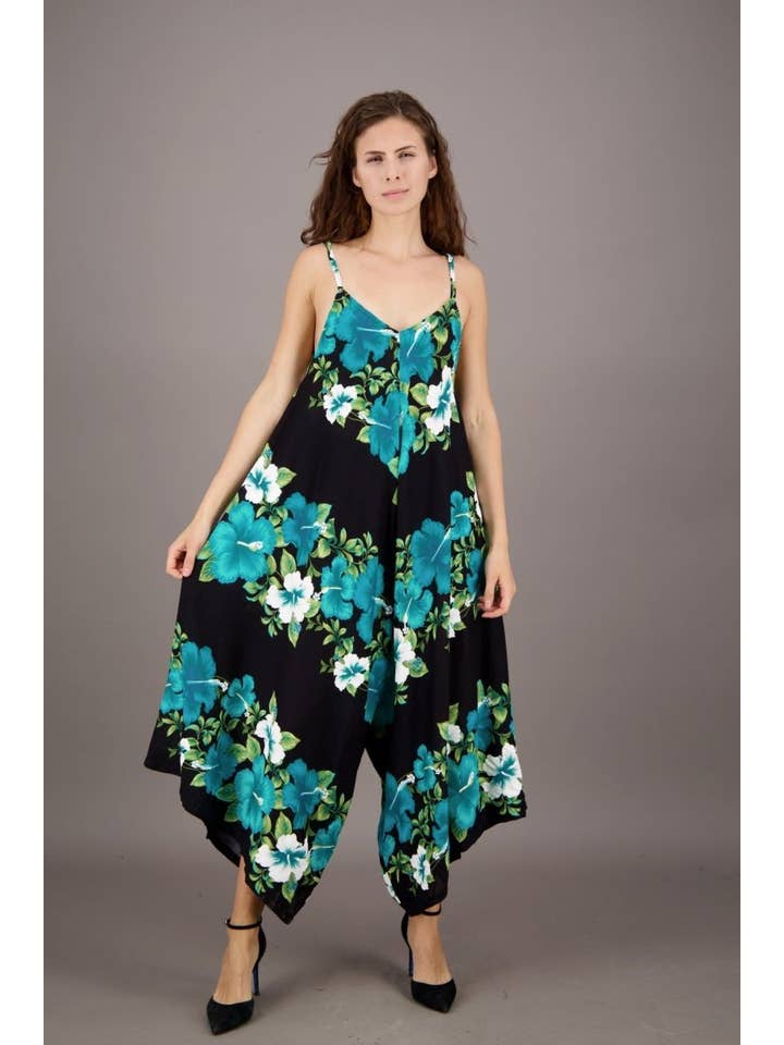 Advance Apparels - Wholesale Jumpsuit - Women's - Floral Print Jumper THJ-7081