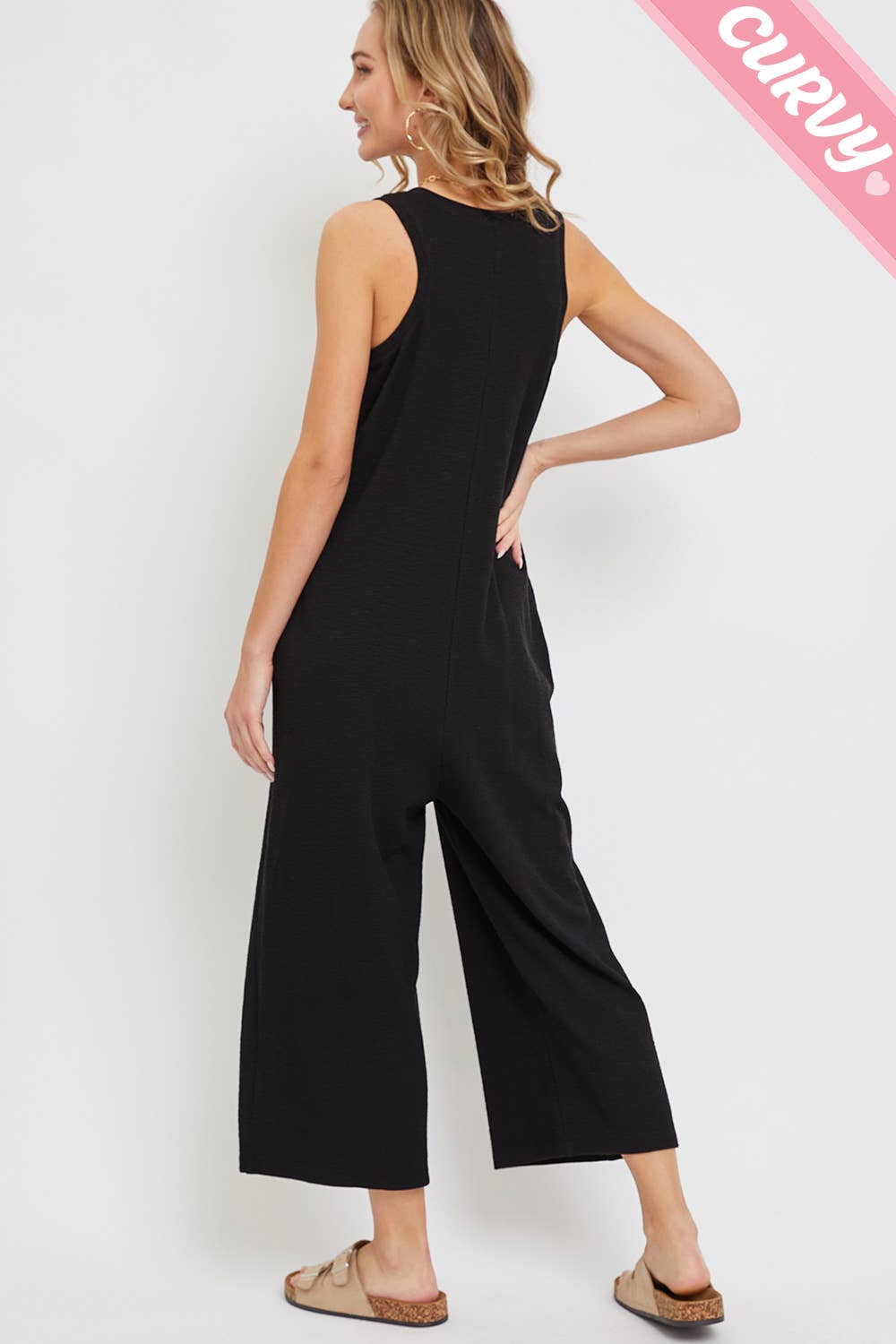 Sweet Lovely by Jen - Wholesale Jumpsuit - Women's - PLUS SIZE DAILY RELAXED BUTTON DOWN JUMPSUIT22