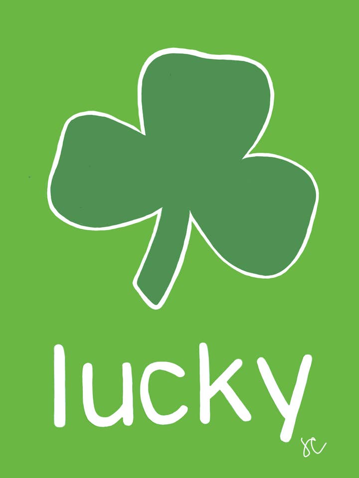 Carte Irlandaise Porte-bonheur Trèfle pour la vente par Citrus Daisy