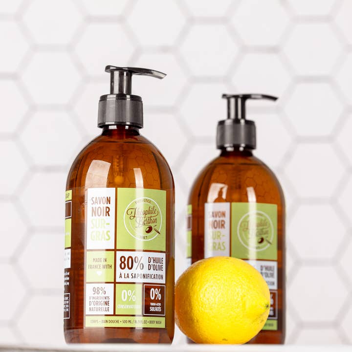 Theophile Berthon - Wholesale Body wash/shower gel - EXTRA FAT BLACK SOAP - OLIVE OIL. LEMON VERBENA2