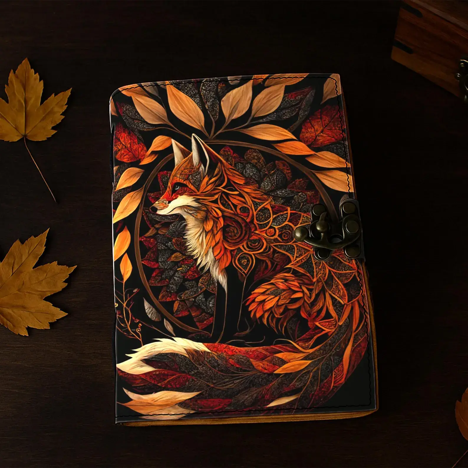 MNM HANDICRAFTS - Wholesale Journal/Diary - Fox Grimoire Handmade Magical Spellbook leather Journal 6