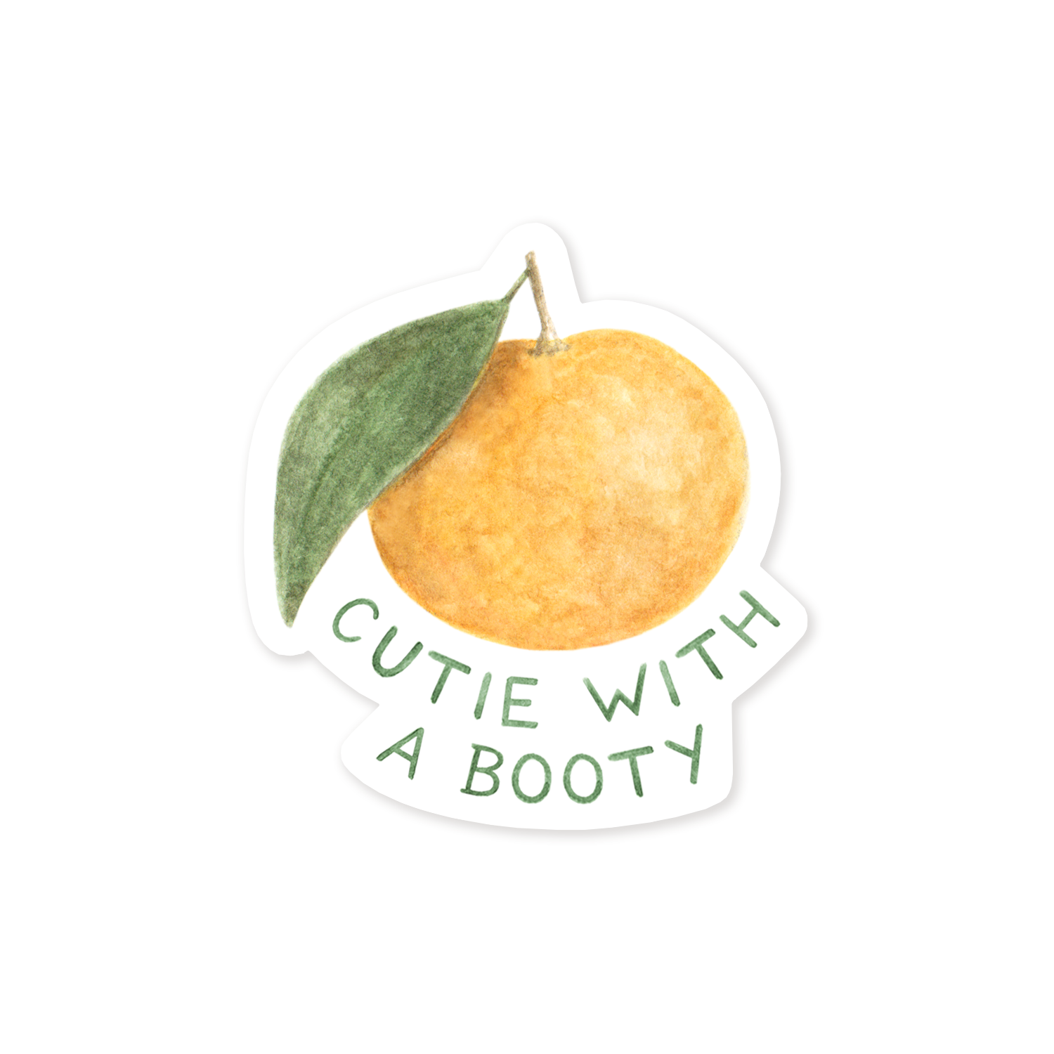 Amy Zhang - Wholesale Sticker - Cutie With A Booty — Food Pun Hip Hop Sticker1