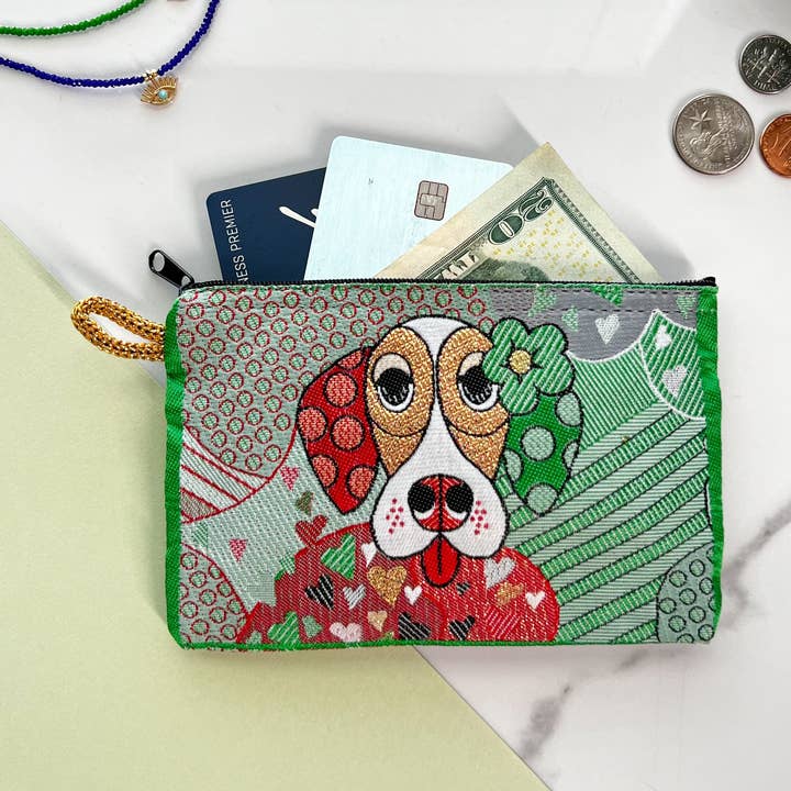 Joli porte-monnaie, cadeau pour maman avec chien, cadeau à motif animalier pour la vente par Umays Boho