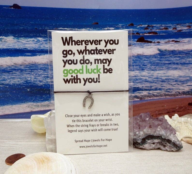 Jewels For Hope - Wholesale Charm/Dangle Bracelet - Lucky Wish Bracelet - Inspirational Jewelry - Horseshoe1