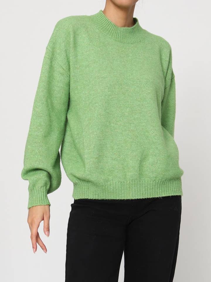 DIX-ONZE - Wholesale Knit Sweater - Women's - Soft Plain Sweater – Round Neck & Long Sleeves14