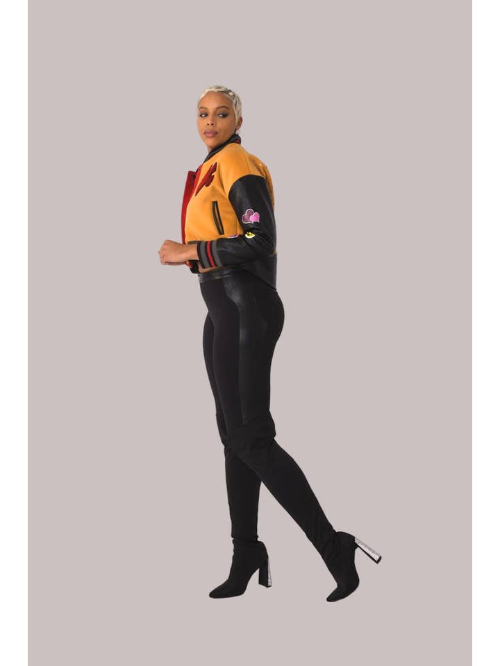 For Her NYC - Vendita all'ingrosso Giacca stile college e da baseball - Donna - Giacca Crop Universitaria Betty Boop - 822363