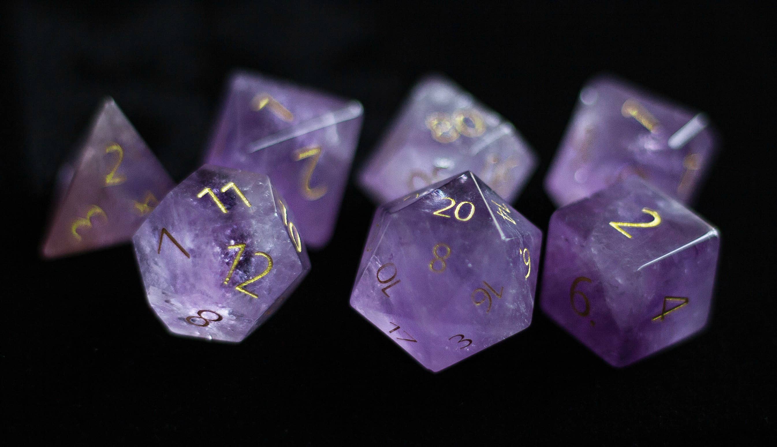 FanRoll by Metallic Dice Games - Wholesale Dice - PREMIUM Engraved Gemstone Dice (18 Options)1