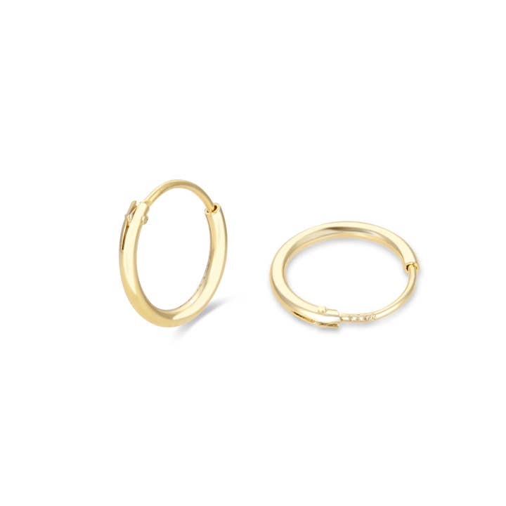 Luxenter - Wholesale Hoop Earrings - Pendientes Luxenter de Plata de Ley 925 acabados en oro amarillo de 18K - Essential2