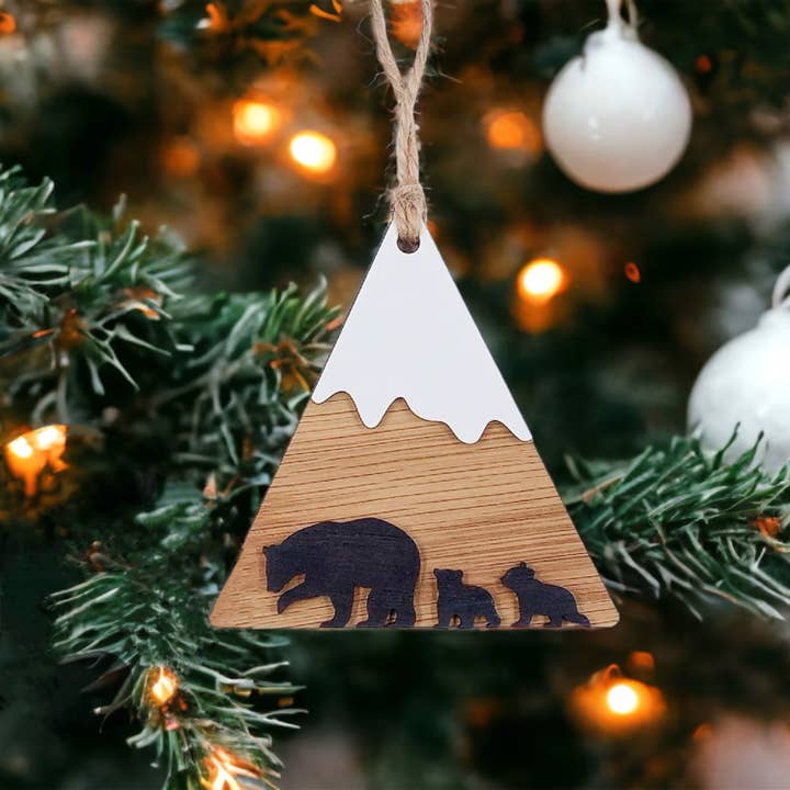 Bloom & Wander - Stickers and Gifts for Nature lovers! - Wholesale Ornament - Mountain Bears Ornaments | Holiday Christmas | Outdoors