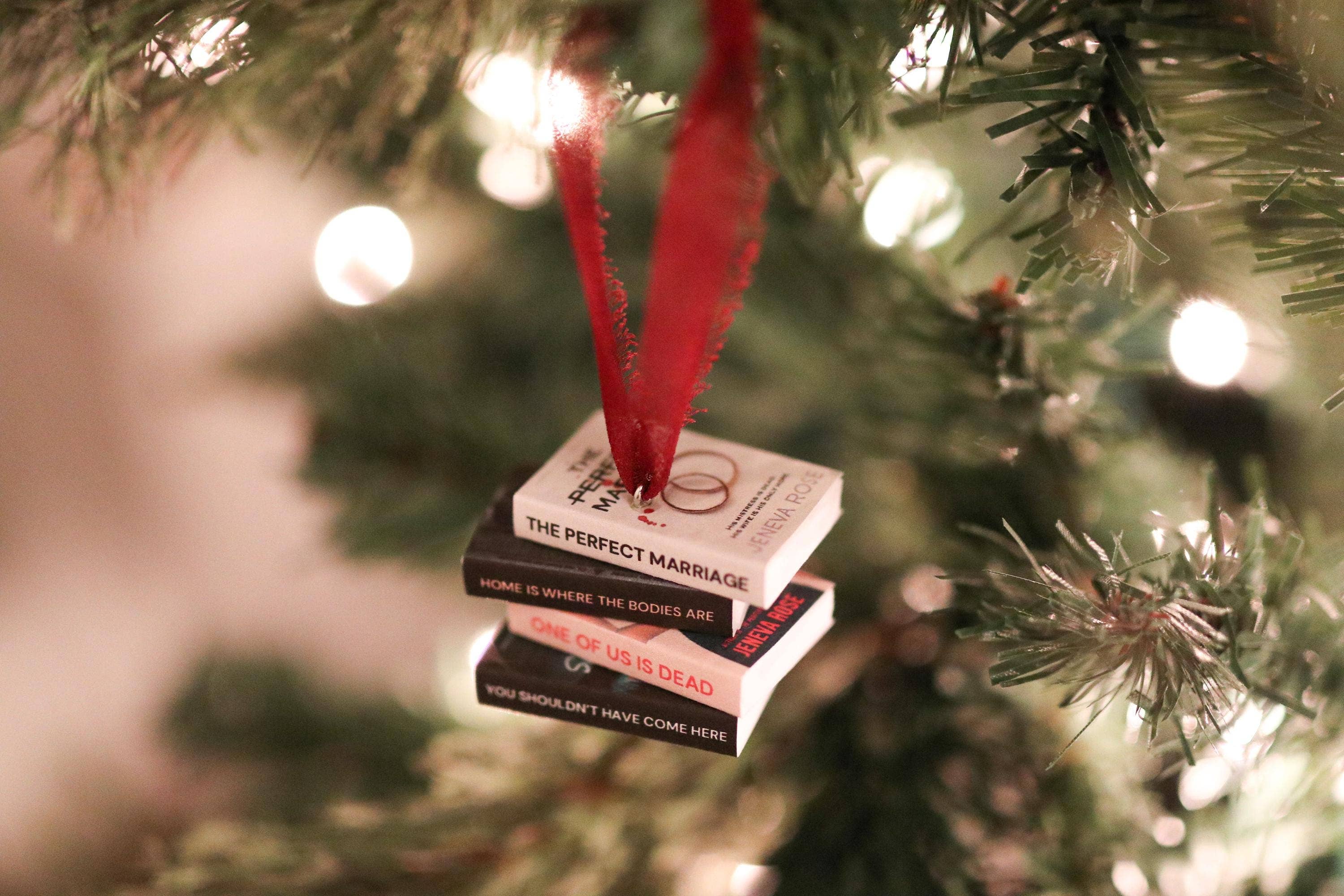 The Sticker Shop - Wholesale Ornament - Jeneva Rose Mini Book Stack Ornament2