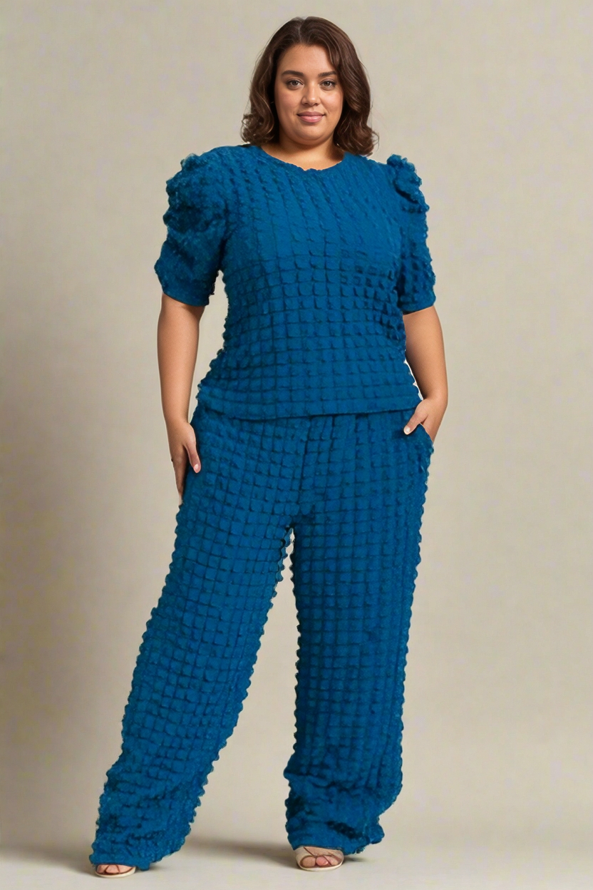 J2 FASHION - Wholesale Top & Pant Set (NOT Loungewear) - Women's - Textured two-piece set 0