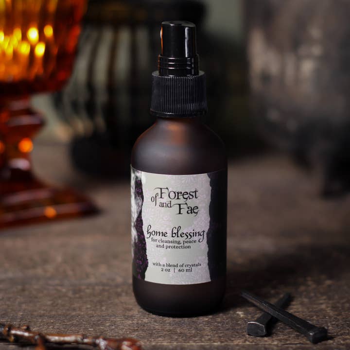 Home Blessing Cleansing Spray • Crystal Infused • Witchcraft for wholesale by of Forest and Fae