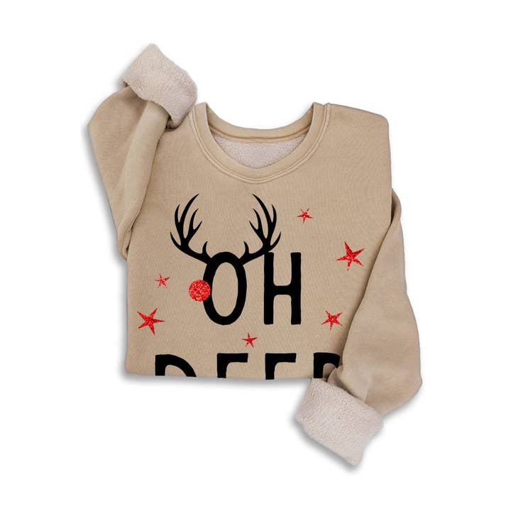 HRTandLUV - Venta al por mayor Sudadera - Mujer - SUDADERAS CON PURPURINA MINERAL OH DEER0