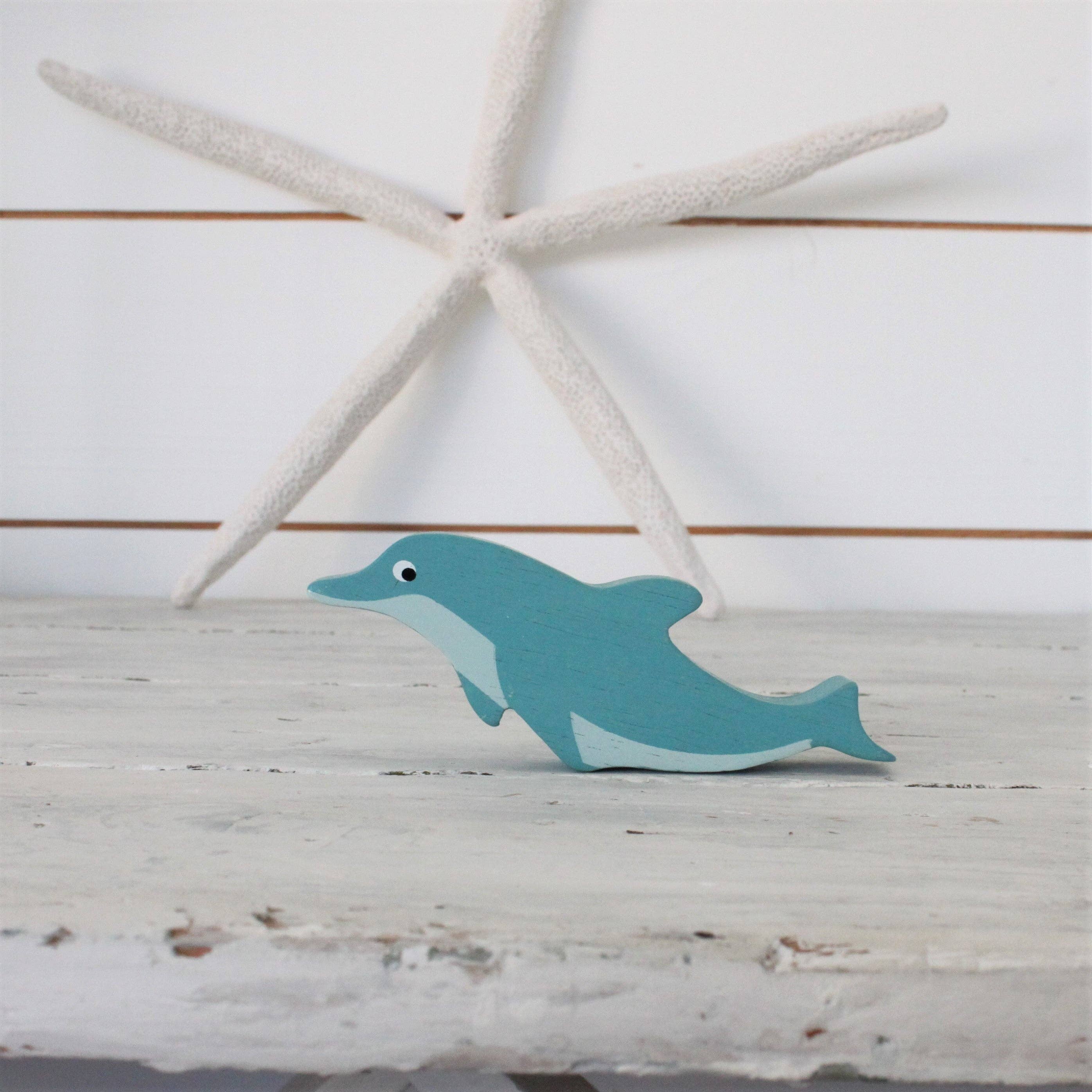 ThreadBear Design UK/EU - Wholesale Wood Toy - Kids - Wooden Dolphin Toy for Kids - Coastal Animals1