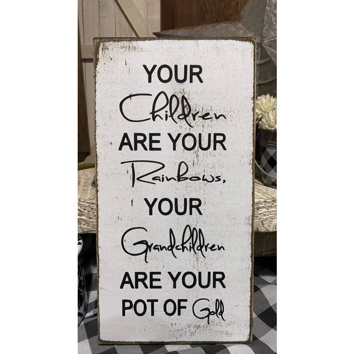 DINE BØRN ER SOM REGNBUER for engroshandel hos Dudley's Cottage & Gifts