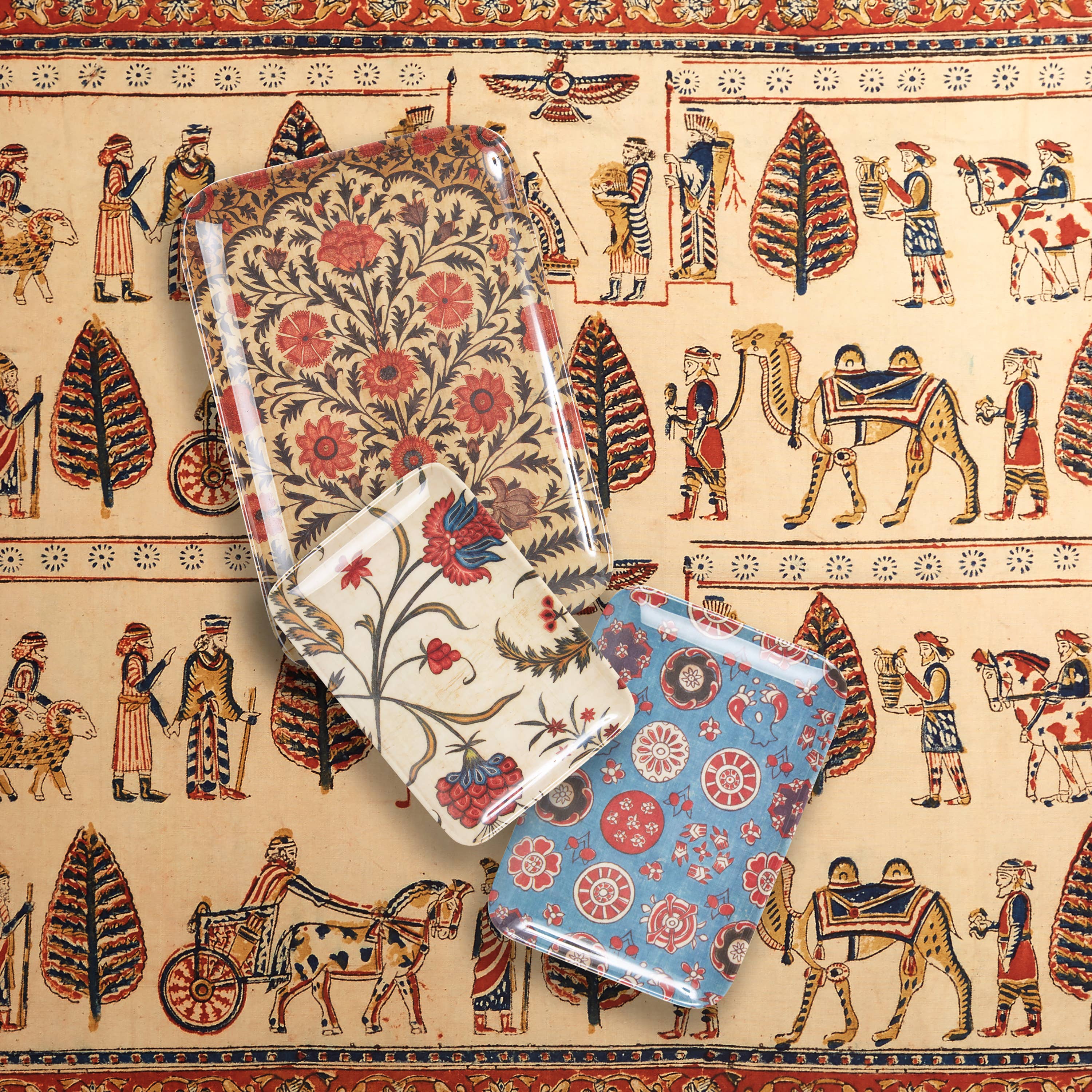 Siren Song - Wholesale Serving Tray - KALAMKARI TRAY SET5