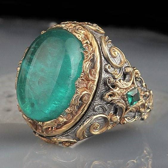 Mens Tourmaline Ring Sterling Silver for wholesale by Ephesus Jewelry