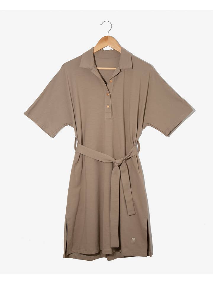 Cottyfish - Venta al por mayor Vestido - Mujer - Vestido punto ORTIGA DE MAR piedra