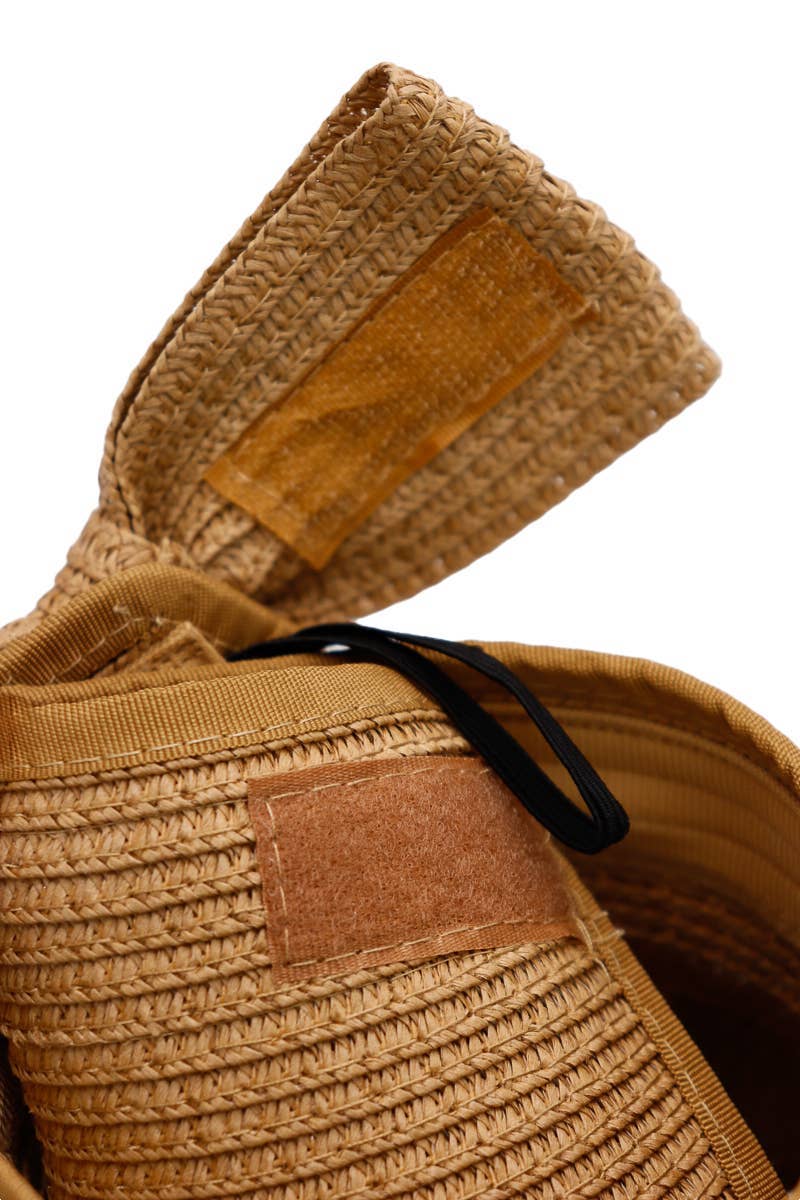 Assorted Pack And Go Paper Straw Wide Roll-up Sun Hat for wholesale on Faire6