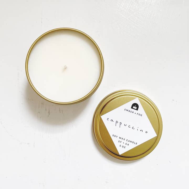 Cappuccino - Bougie au soja de 5 oz (lot de 3) pour la vente par Ember + Fog