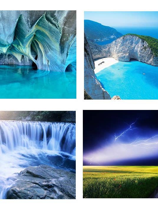 4er-Set laminierte Tischsets Spektakuläre Landschaften (2°) für den Großhandel von DB GROUP SRL