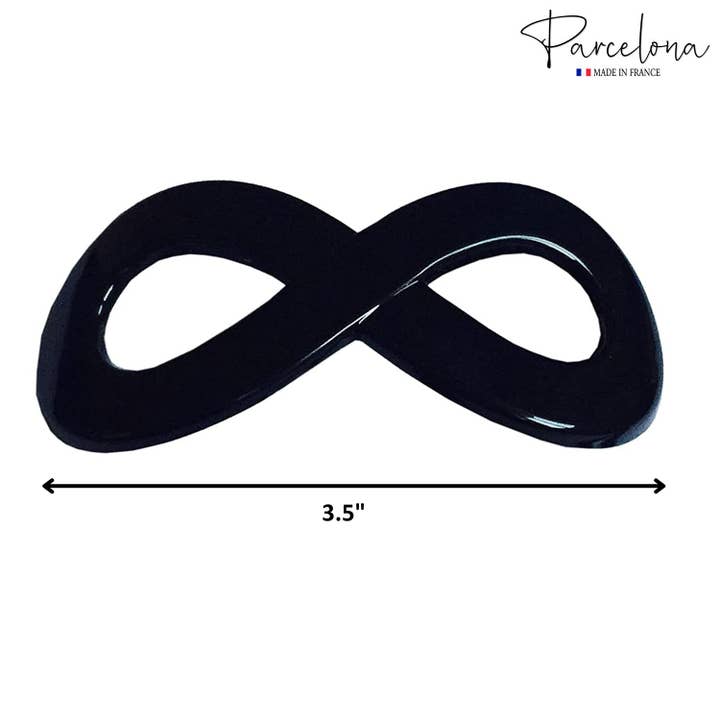 Parcelona - Wholesale Hair clip – Women’s - Parcelona French Infinity Medium Celluloid Hair Slider Bun Cover for Women18