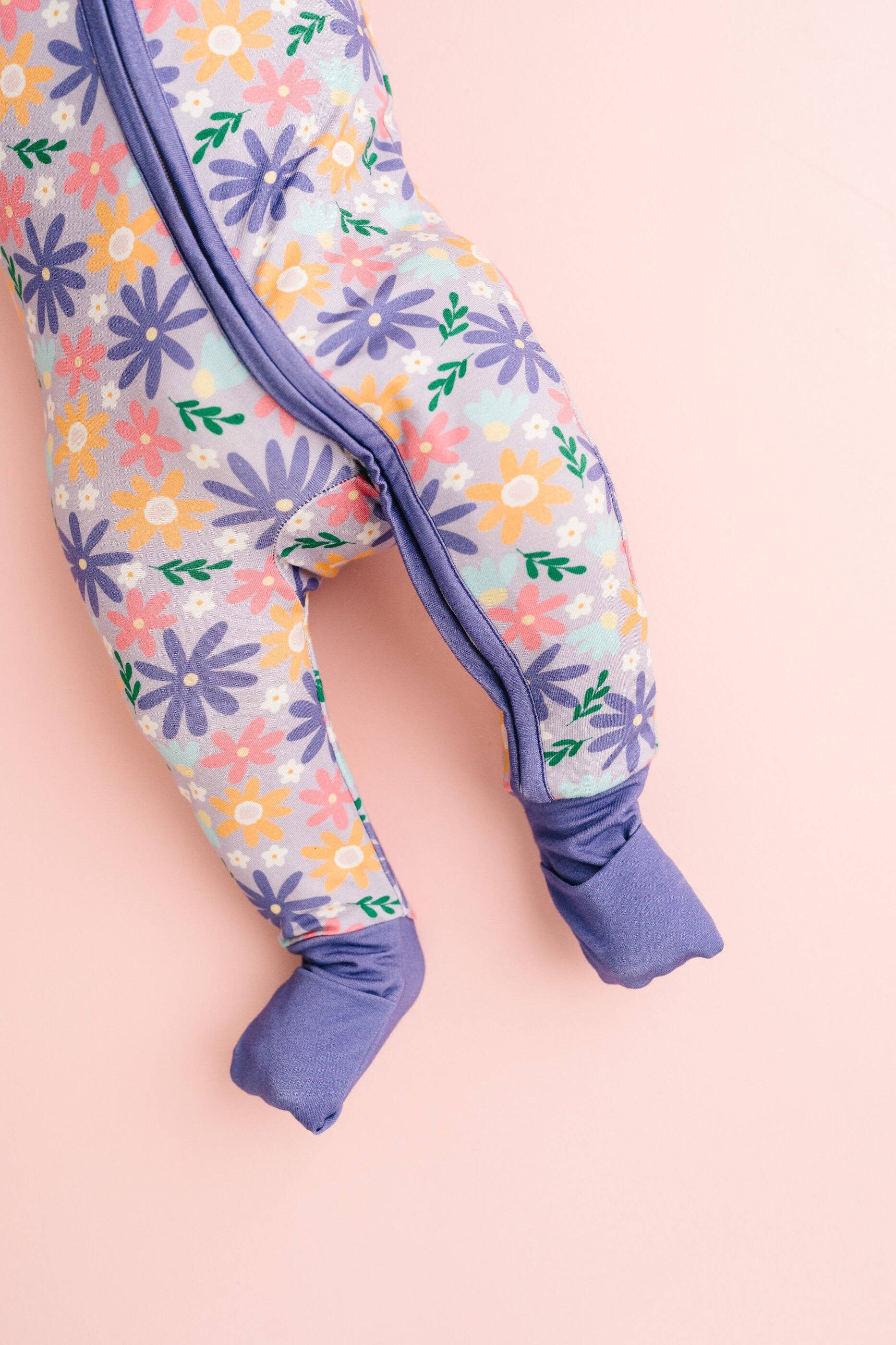 Little One Shop - Wholesale Sleepsuit - Baby - Lavender Blooms Bamboo Sleeper8