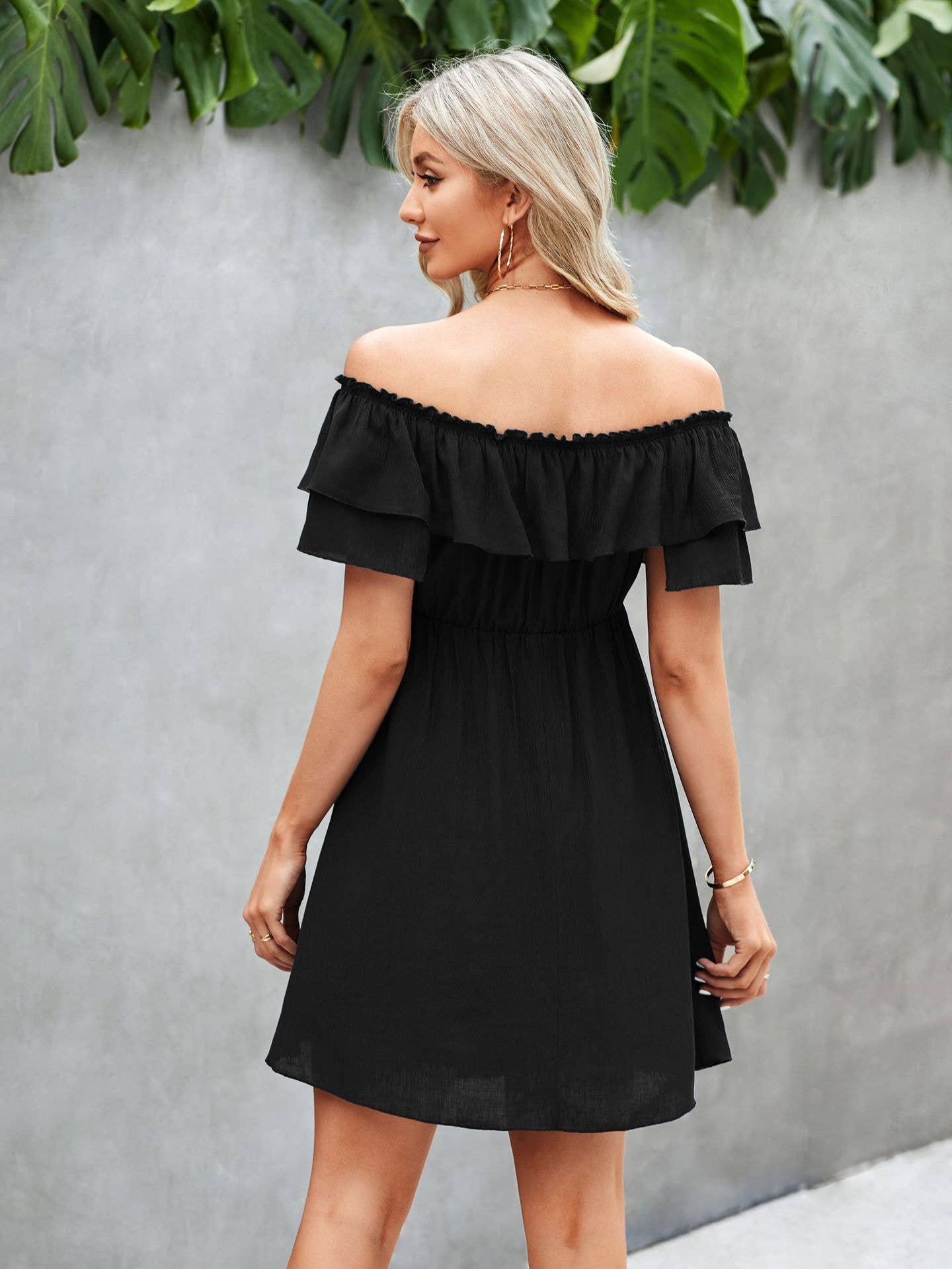 eLook - Wholesale Jurk - Dames - SZ1-DR1008 Off Shoulder Jurk met ruches21