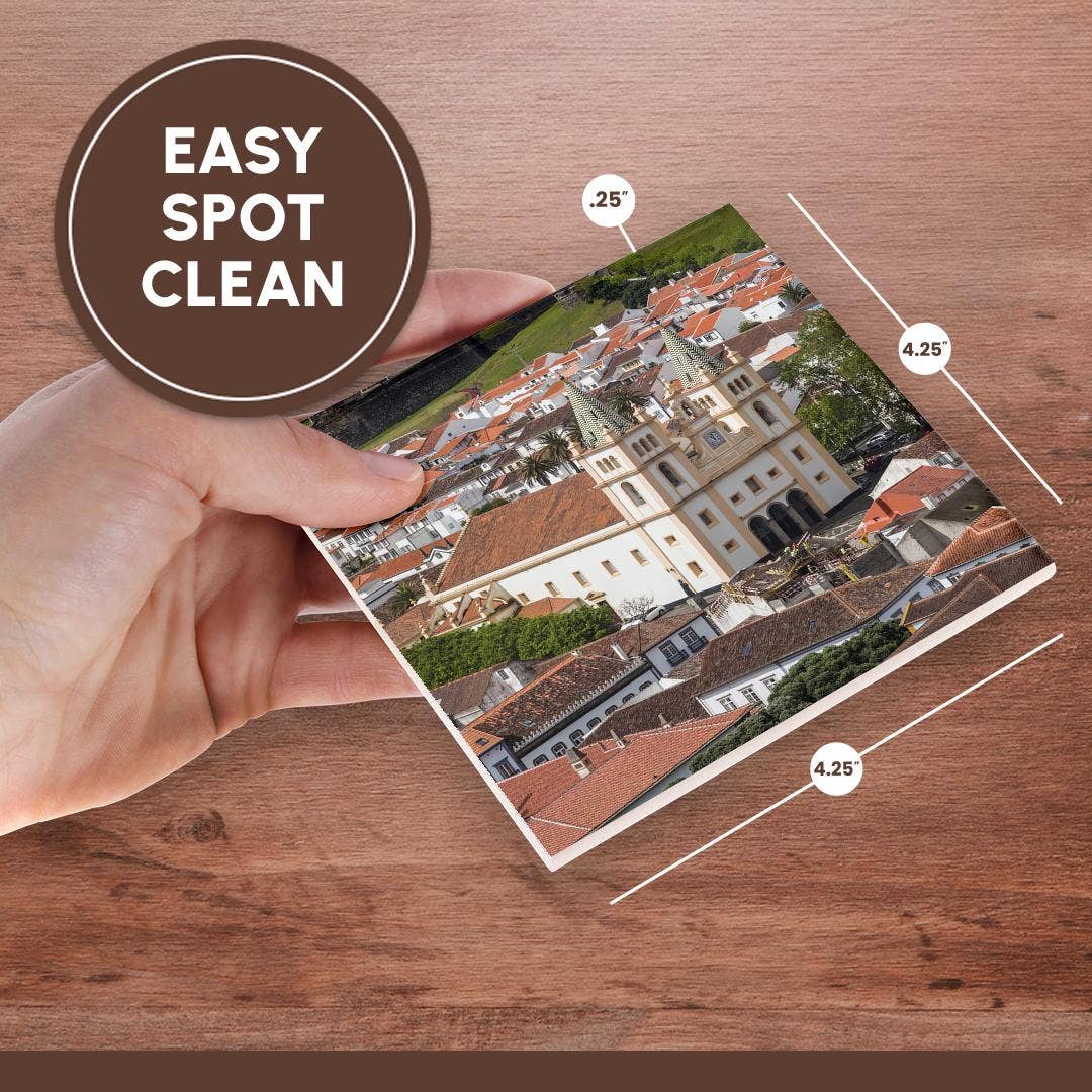 3dRose - Wholesale Coasters - 3dRose, Portugal, Azores Terceira Island, Santissimo Salvador da Se cathedral, Coaster6