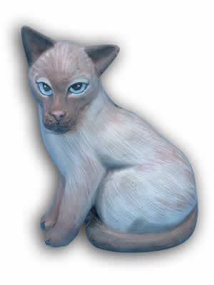 Erik & Mike - Wholesale Ornament - Siamese Cat Christmas Ornament painted & carved wood