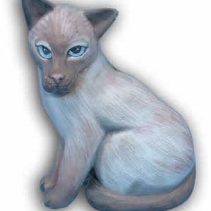 Erik & Mike - Wholesale Ornament - Siamese Cat Christmas Ornament painted & carved wood0