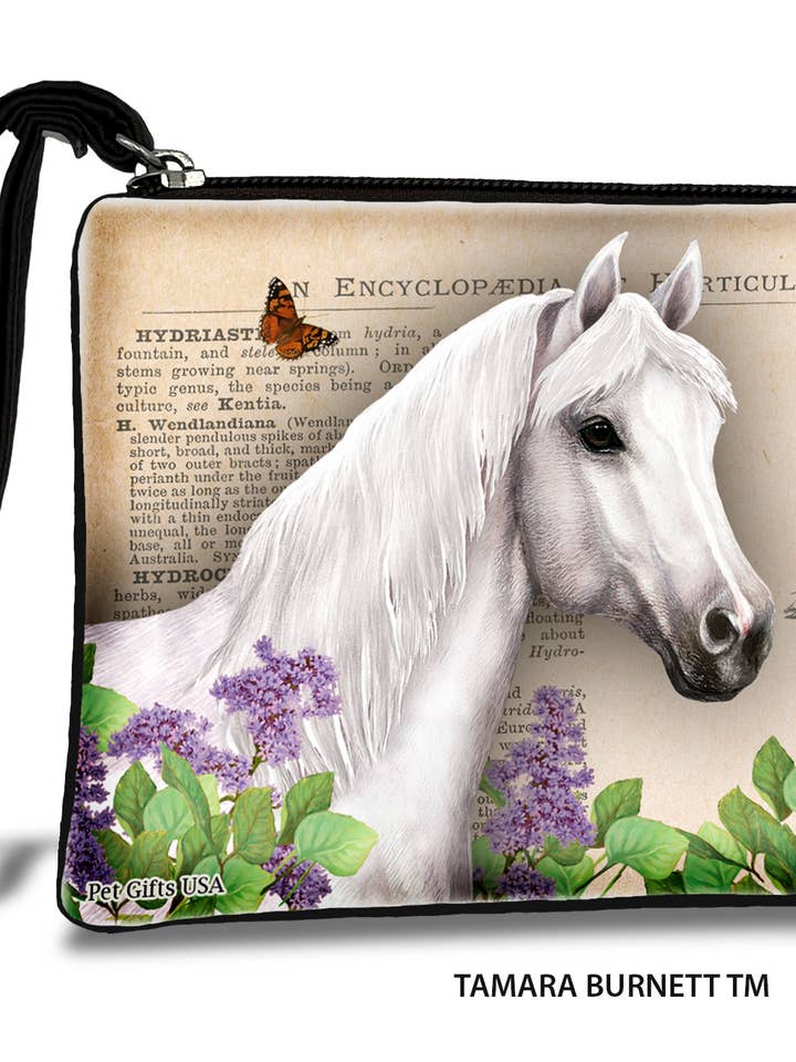 Quarter Horse (White) - Zippies Pet Pouch Coin Purse for wholesale by Pet Gifts USA, LLC