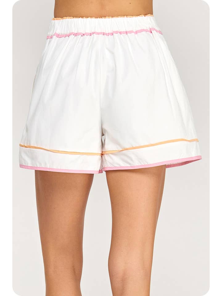 Strut & Bolt - Wholesale Shorts - Women's - Color Block Piping Poplin Shorts