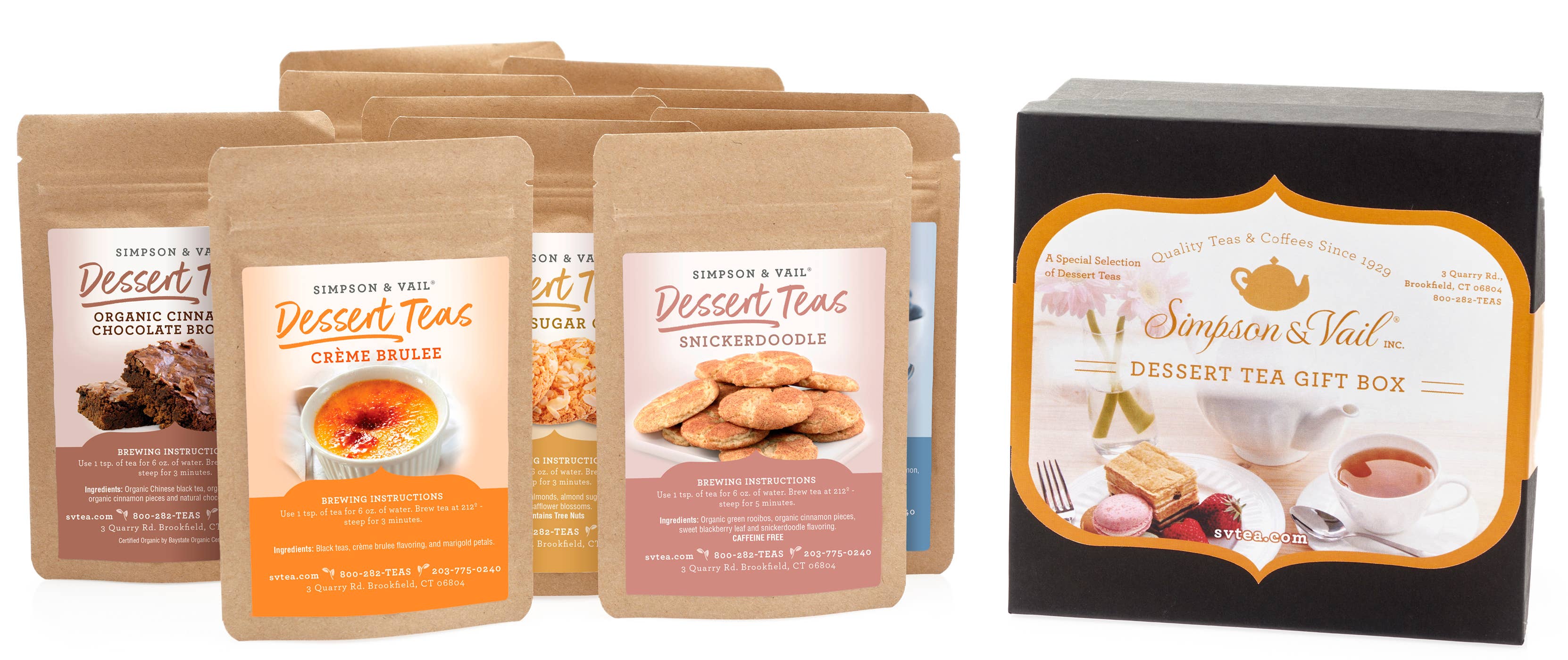 Simpson & Vail - Wholesale Loose tea - Dessert Tea Sampler Gift Box - 10 Packages