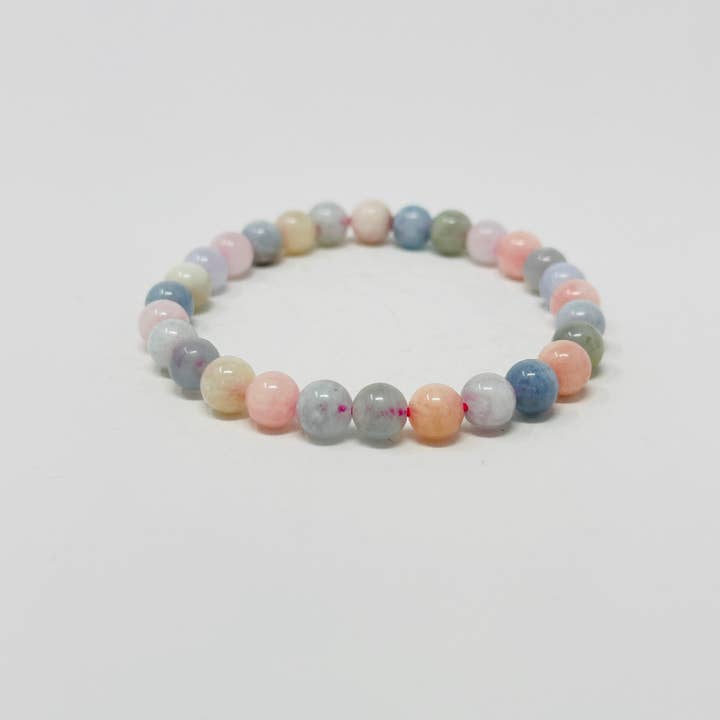 pulsera de piedras preciosas de morganita para venta al por mayor de RAW SPIRIT NYC