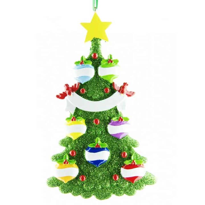 Green Christmas Tree 7ft Personalised Christmas Ornament for wholesale by memory Box