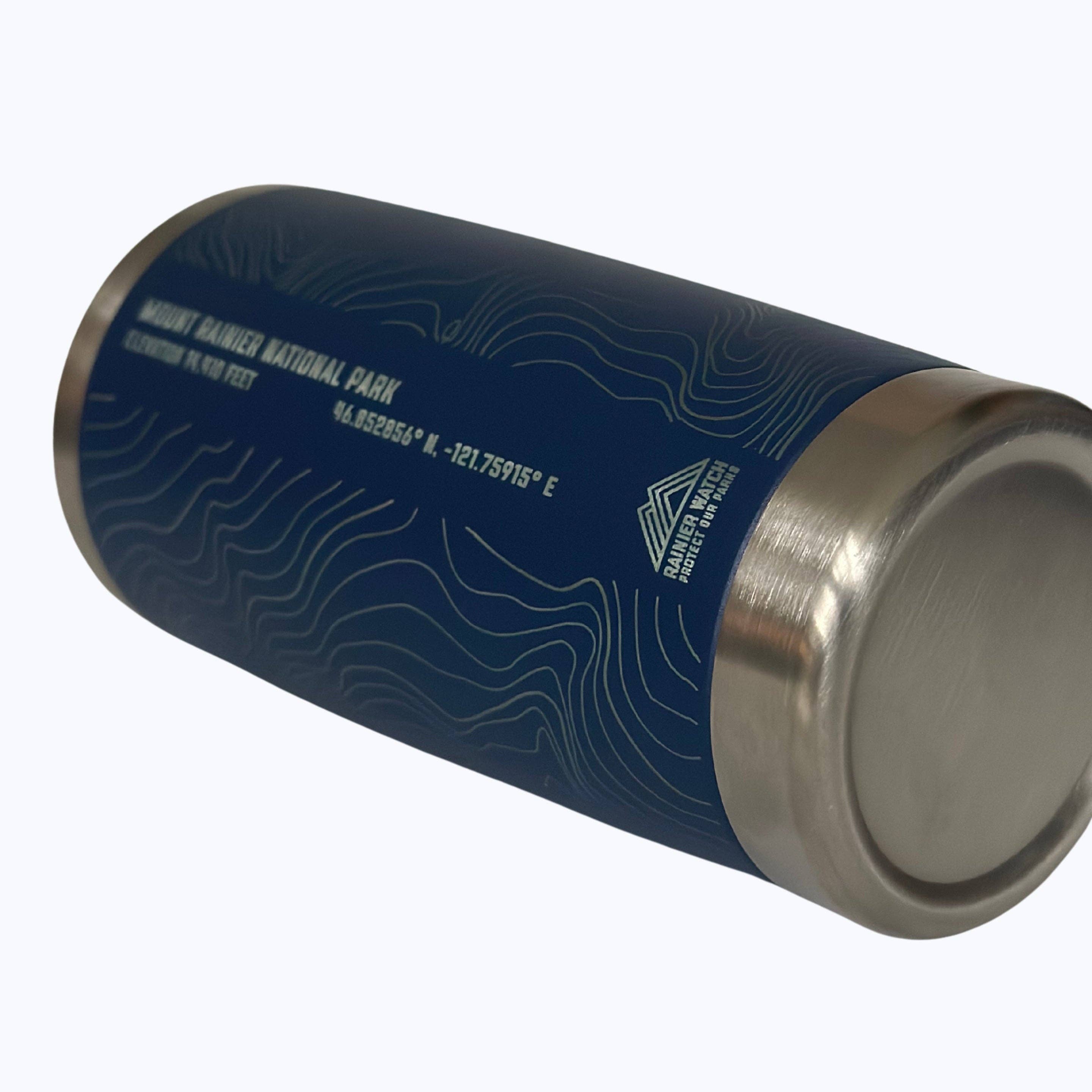 Rainier Watch Supply Co - Wholesale Insulated Mug/Tumbler - Mount Rainier National Park Topo Travel Coffee Tumbler (20oz) - Navy5