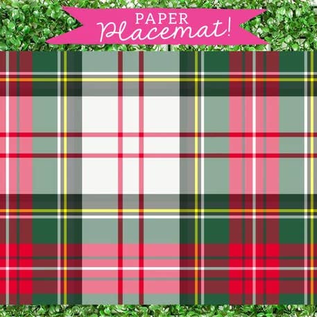 Christmas Tartan Paper Placemats for wholesale by billet-doux