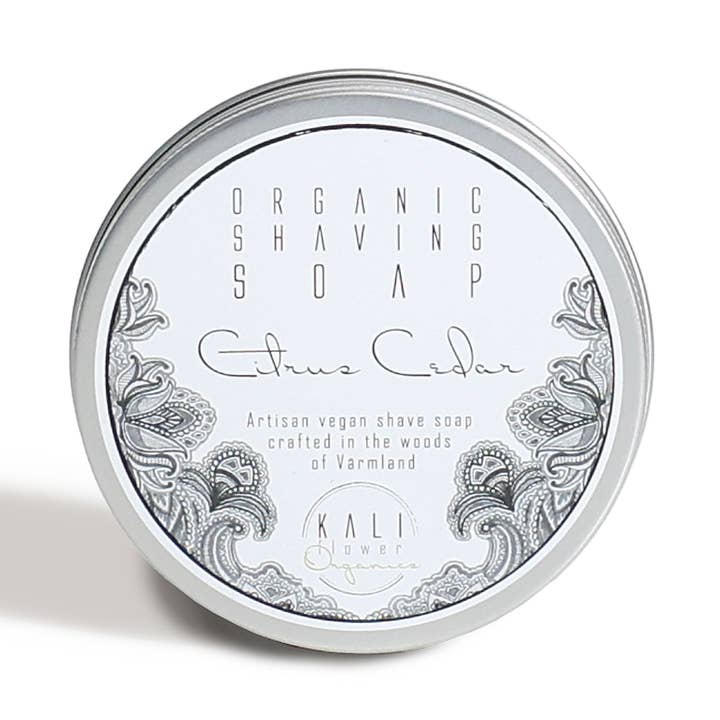 Økologisk vegansk Barbercreme - Citrus Cedertræ for engroshandel hos KaliFlower Organics
