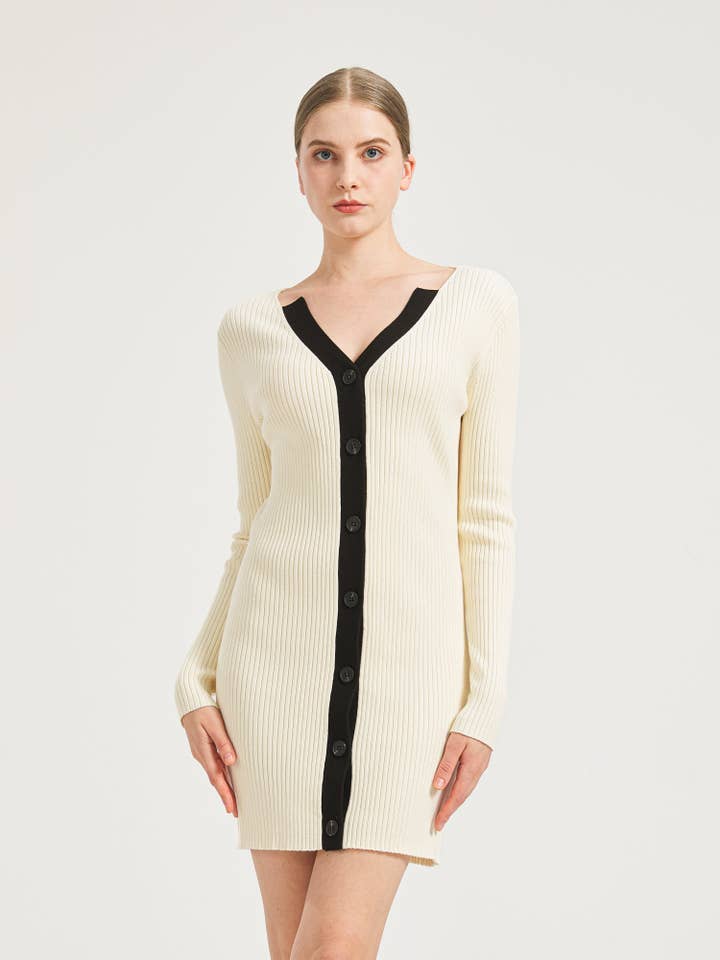 Zoe Rib Knit Mini Dress for wholesale by THE 28TH ROSE