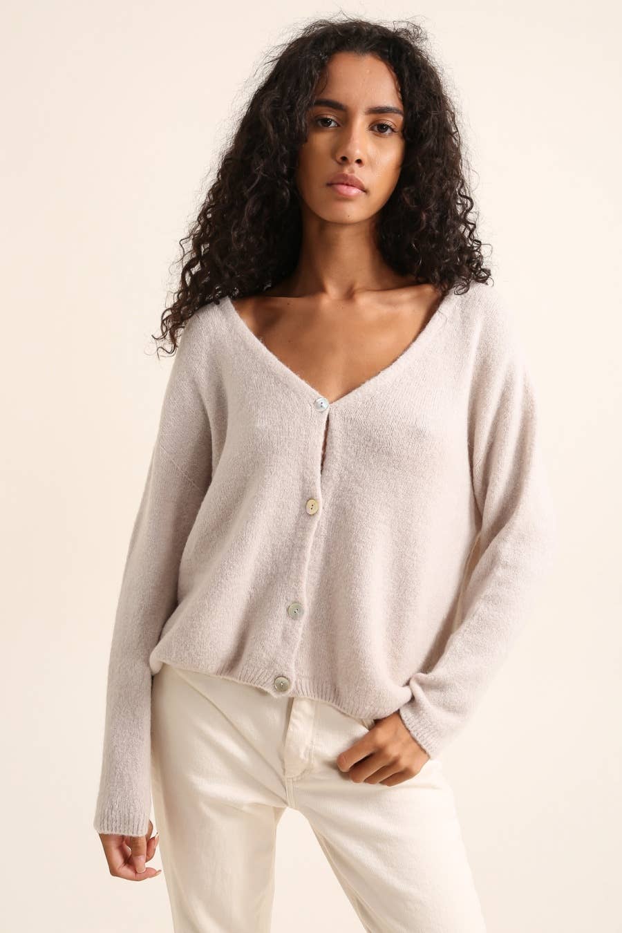 LÉA & LUC – wholesale Cardigan – Women’s – ALPACA V-neck cardigan REF 10260