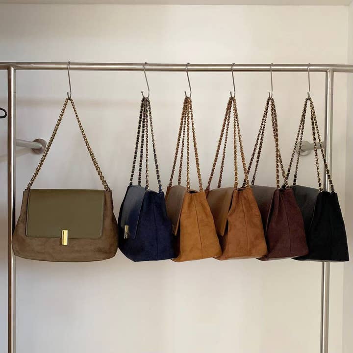 P25091 Suede-Like Microfiber Leather Shoulder Bag   for wholesale by Pretty Persuasions